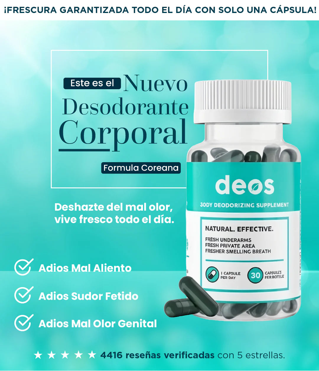 DEOS Suplemento Desodorante Inteno