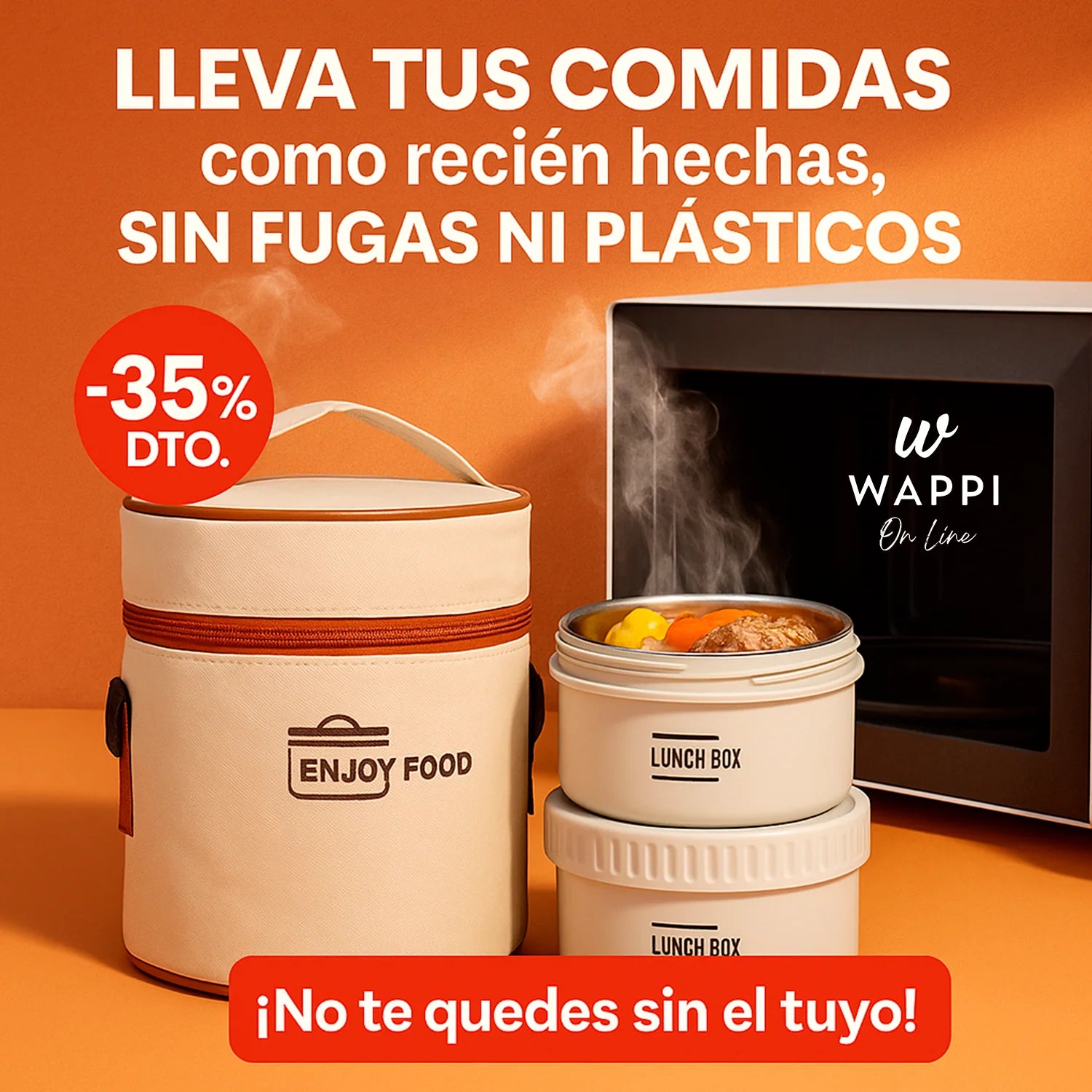 LUNCH BOX LONCHERA  2 EN 1 550ML + 420ML