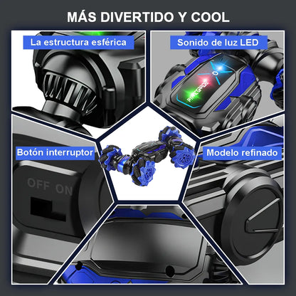 🚗 Auto Acrobático 4x4 con Control por Gestos, Luces