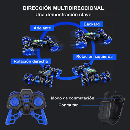 🚗 Auto Acrobático 4x4 con Control por Gestos, Luces