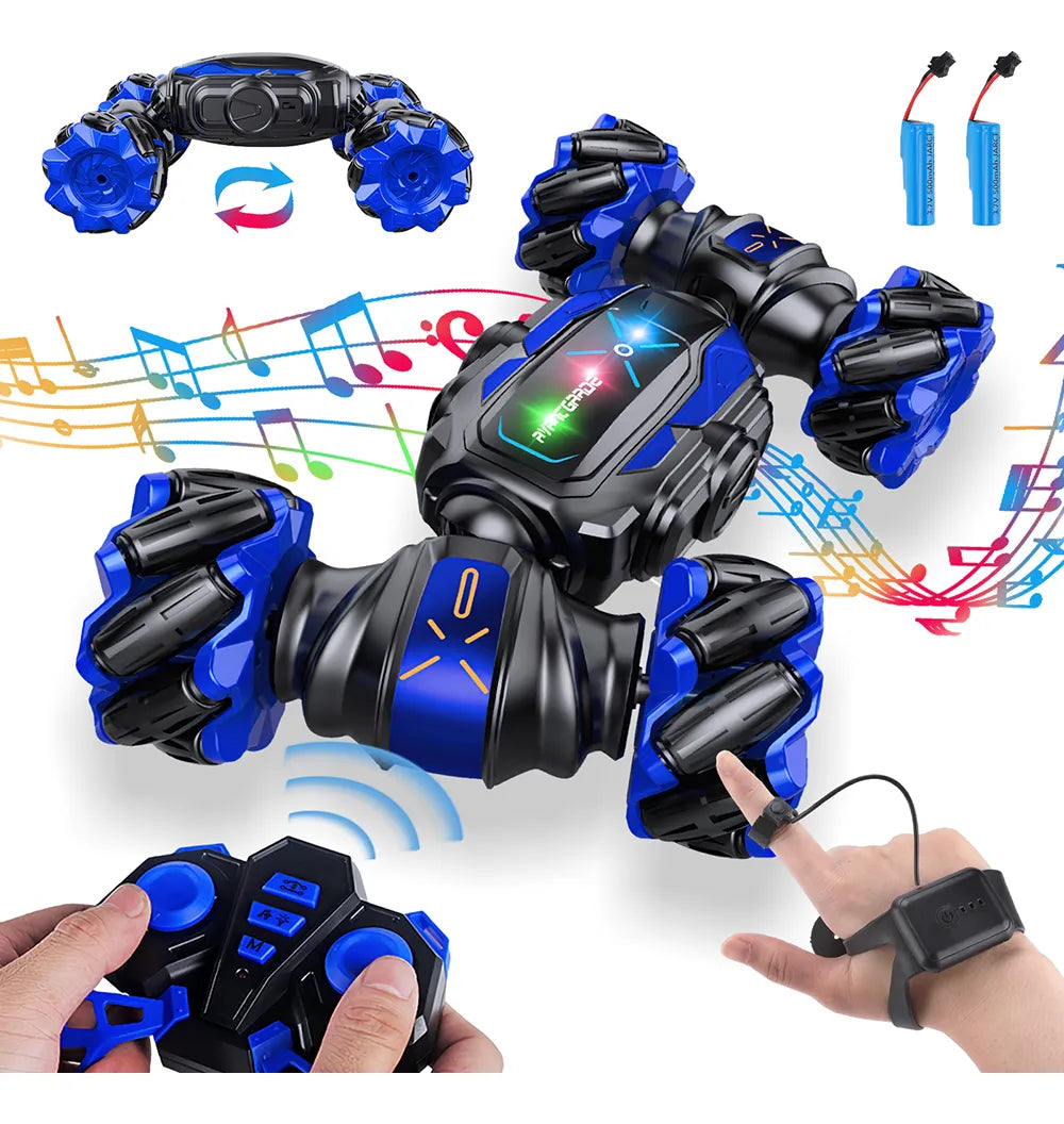 🚗 Auto Acrobático 4x4 con Control por Gestos, Luces